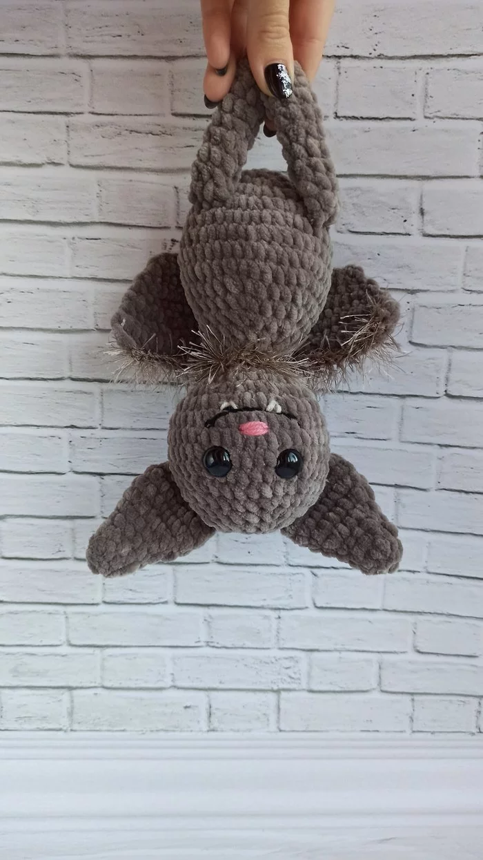 Plush bat! - Plush Toys, Knitting, Crochet, Knitted toys, Toys, Bat, Plush Monster, Author's toy, , Soft toy, Frame toy, Amigurumi