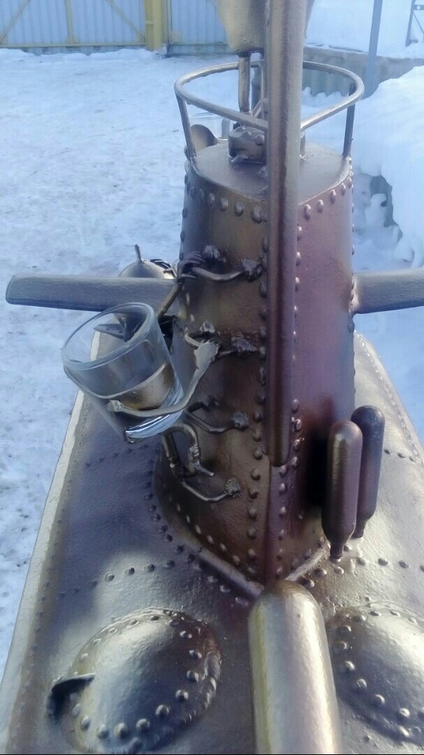 Мангал "немецкая подводная лодка".Первая работа из серии подлодок.Делал под заказ Мангал, Своими руками, Шедевр, Кузнец, Металл, Длиннопост, Рукоделие без процесса