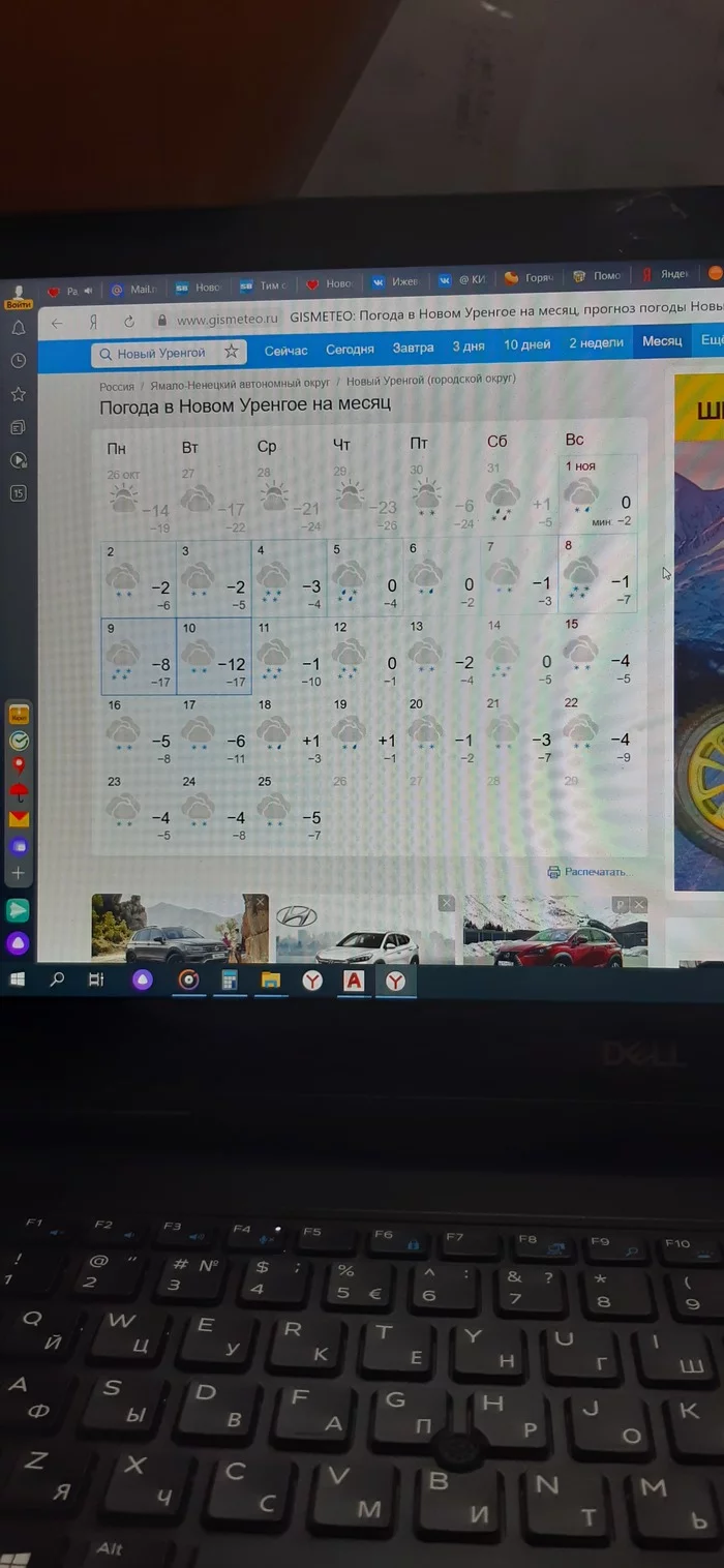 Weather forecast - Weather forecast, Gismeteo, Yandex Weather, New Urengoy, Longpost