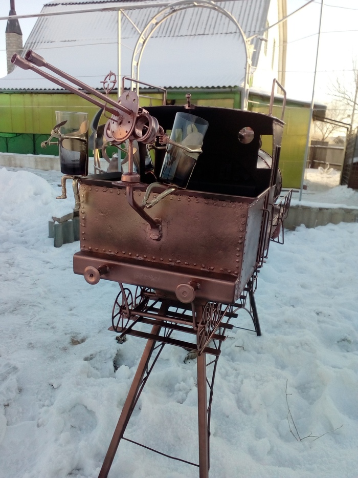 Моя первая работа 2014 года Рукоделие, Мангал, Длиннопост, Рукоделие без процесса, Фотография, Паровоз