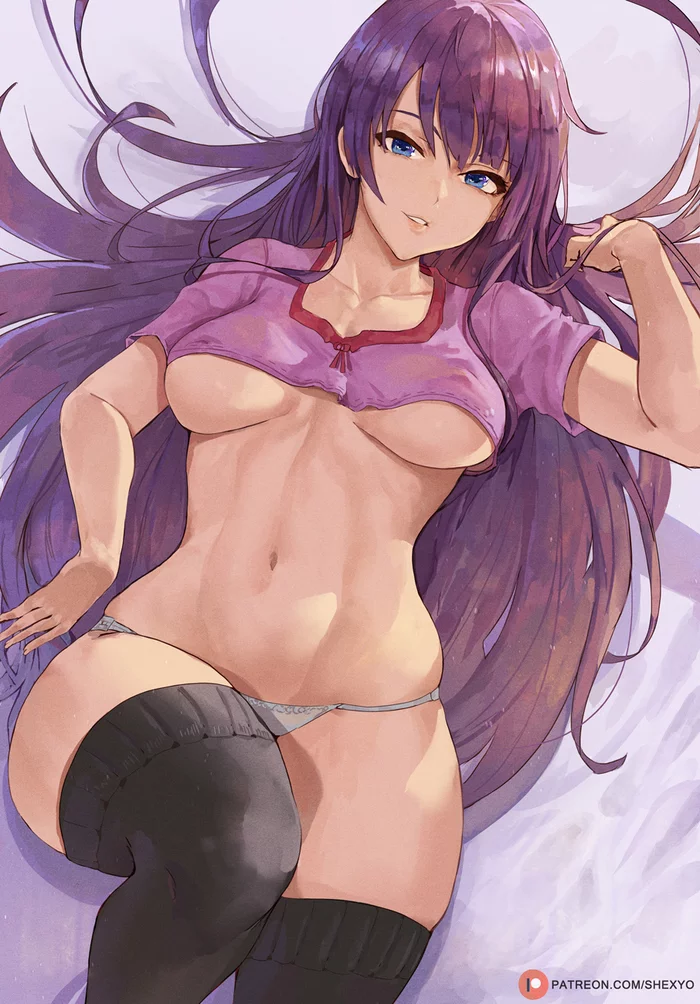 Hitagi Senjougahara - NSFW, Аниме, Anime Art, Hitagi Senjougahara, Monogatari series, Shexyoart