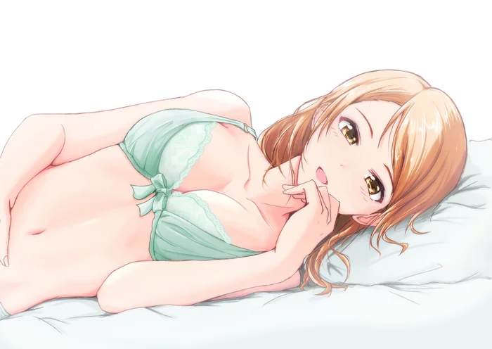 Karen - NSFW, Аниме, Арт, Anime Art, Эротика, Idolmaster Cinderella Girls, Karen Hojo, Девушки, Нижнее белье, Бюстгальтер, Грудь