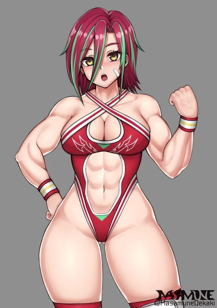 professional wrestler - NSFW, Strong girl, Art, Muscleart, Anime art, Anime original, Wrestlers, Sports girls