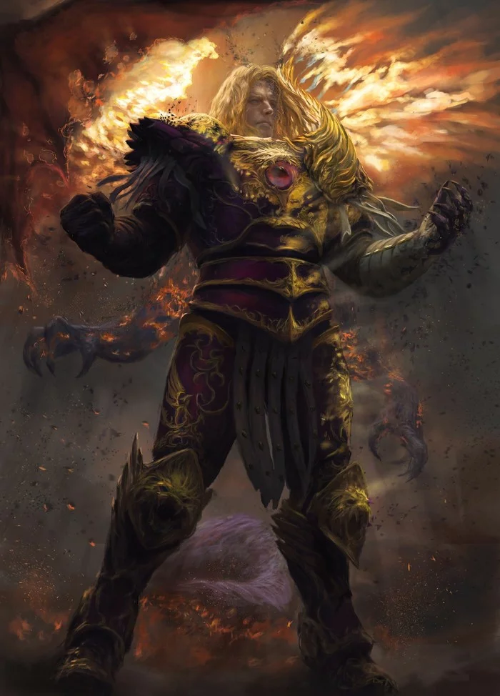 Fulgrim - Art, Fan art, Wh Art, Warhammer 40k, Fulgrim, Emperor`s Children, Phoenix