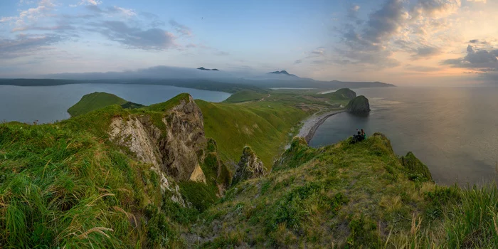 Kunashir Island - My, Kunashir, Kurile Islands, Дальний Восток, The nature of Russia, beauty of nature, Sea, The photo, Landscape, , Sunset, Панорама, Lake