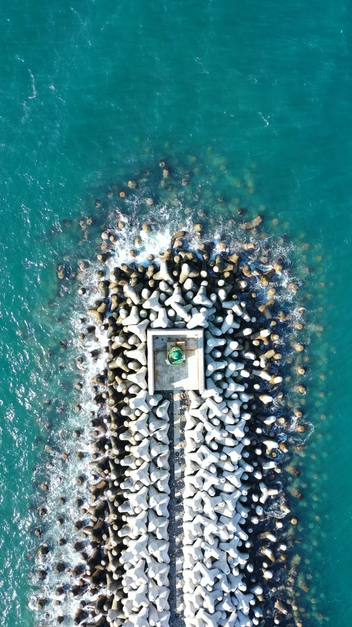 Bird's eye view of the breakwater - My, Sakhalin, Yuzhno-Sakhalinsk, Drone, Dji, Travels, Filming, Hike