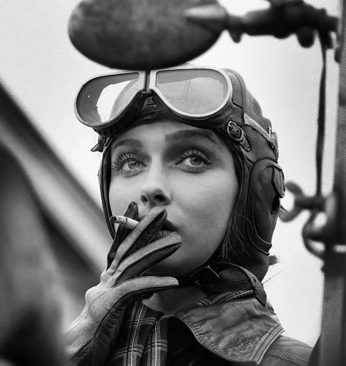 Air Force Woman Pilot (WASP), 1943 - USA, Military aviation, The Second World War, USAF, Old photo, Retro, 1943, Black and white photo, , Pilots, Air force