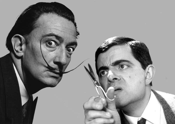 Dali and Bean) - Salvador Dali, Mr. Bean, Photoshop master, Actors and actresses, Celebrities