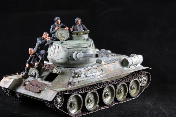 The armor is strong and our tanks are fast - My, Tanks, T-34, Stand modeling, Modeling, The Second World War, Armored vehicles, Airbrush, Longpost