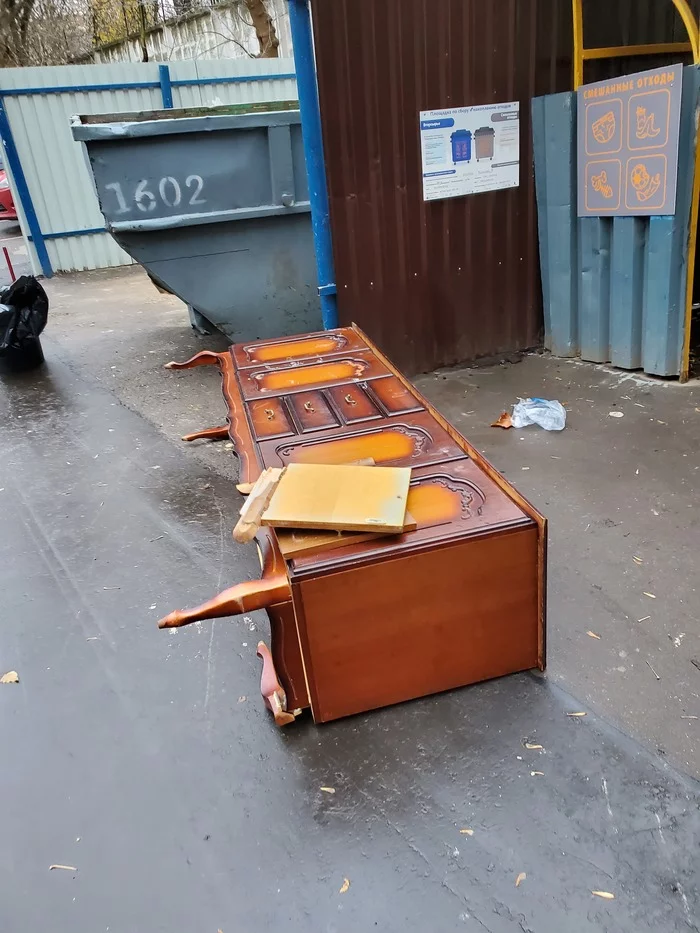 Restyling of a cabinet brought from the trash heap by women's hands - My, Rework, Furniture, With your own hands, Needlework with process, Interior, Decor, Longpost