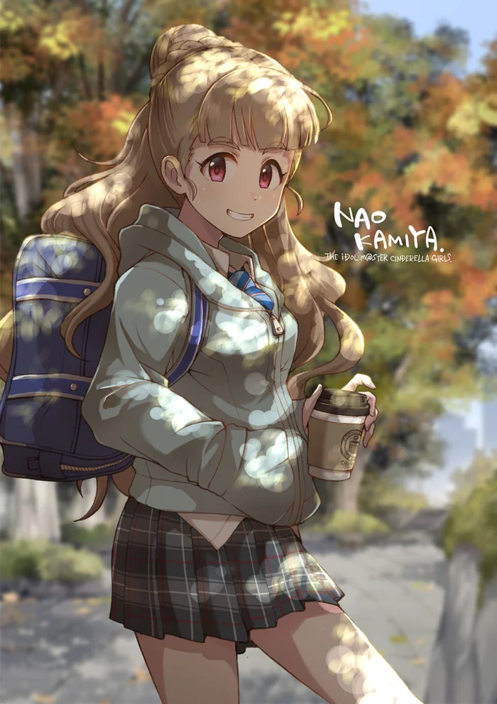 Ready for an autumn walk - Idolmaster, Idolmaster Cinderella Girls, Nao Kamiya, Anime Art, Аниме