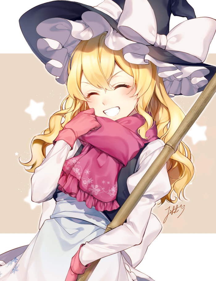 Marisa , Anime Art, Touhou, Kirisame Marisa, Jill 07km, 