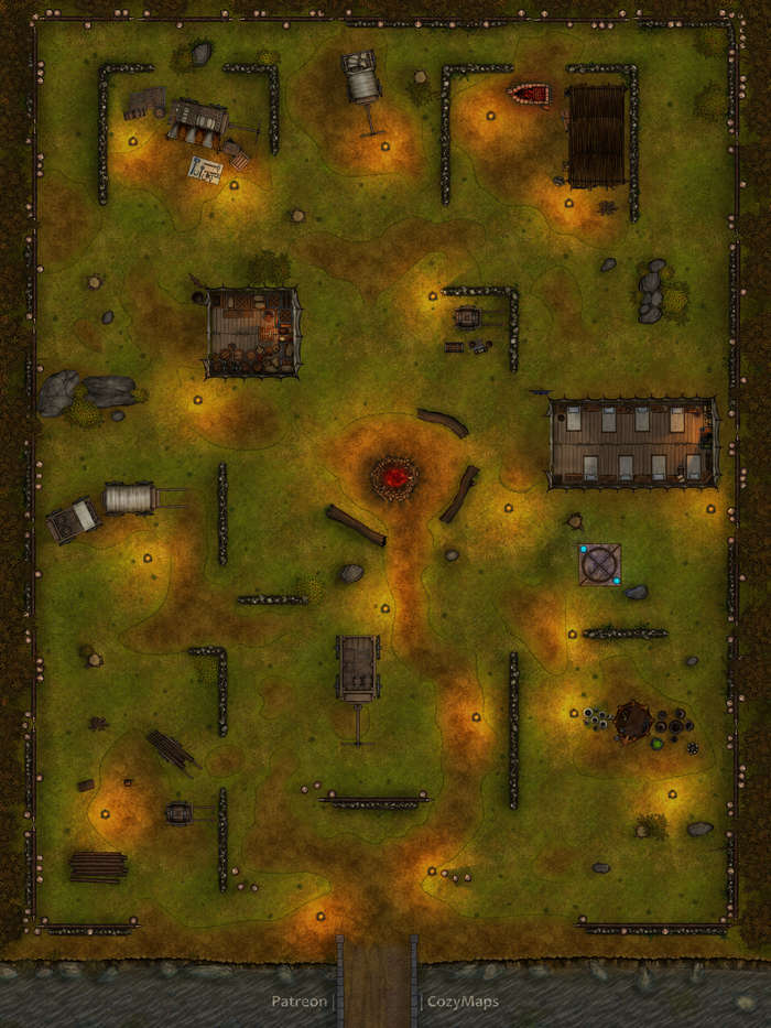 Map for Dungeons and Dragons - Rogue Encampment (Diablo II) [45x60] - My, Dungeons & dragons, Cards, Tabletop role-playing games, Diablo, Longpost