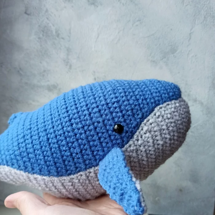 Keith contacted - My, Needlework without process, Crochet, Knitted toys, Longpost, Whale