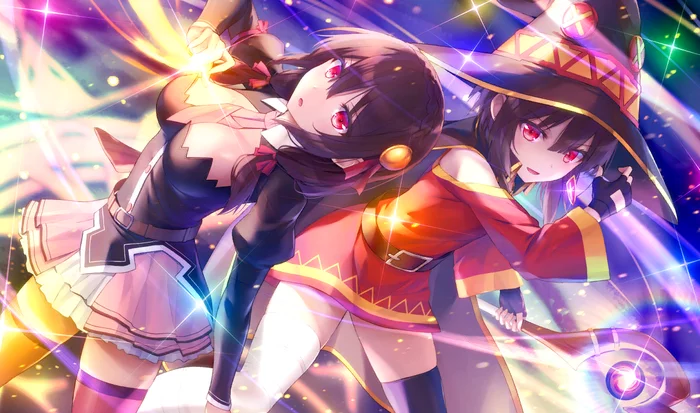 Crimson demons - Konosuba, Anime art, Megumin, Yunyun, Anime