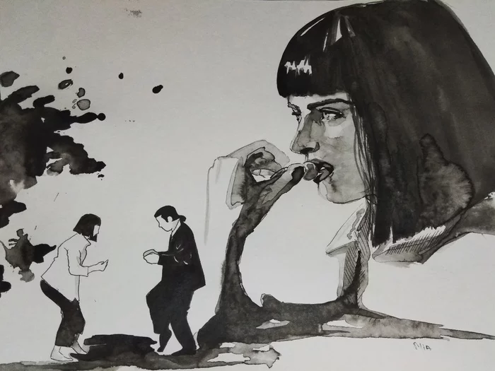 Tatatatans! - My, Mascara, Pulp Fiction, Twist, Drawing