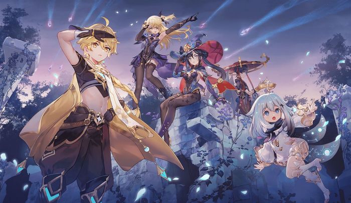    " " Anime Art, , Aether (Genshin Impact), Fischl (Genshin Impact), Mona (Genshin Impact), Paimon (Genshin Impact), Genshin Impact, Scaramouche (Genshin Impact)
