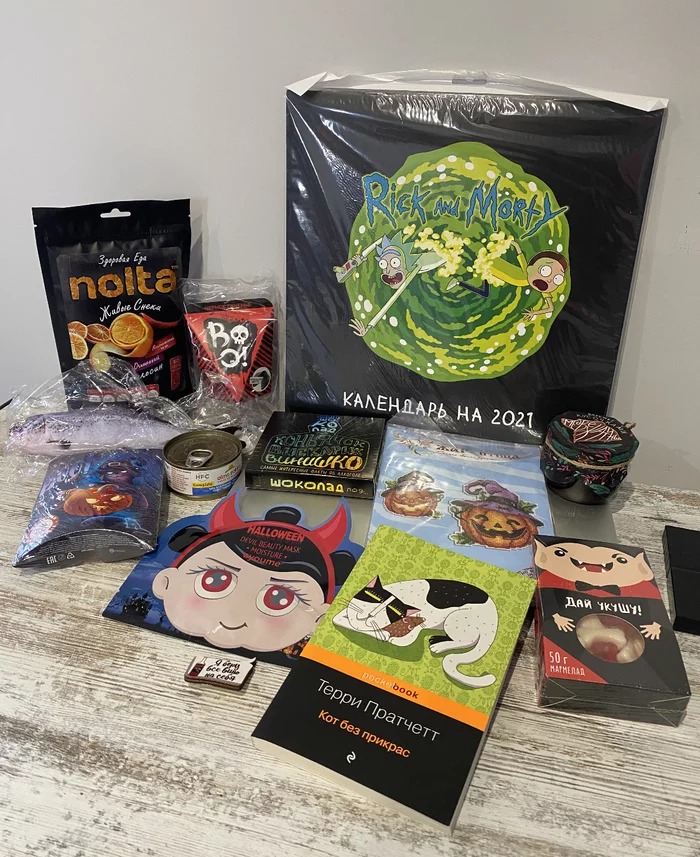 Halloween exchange. Gift from an altruist*-* - My, Gift exchange, Gift exchange report, Halloween, Video, Longpost