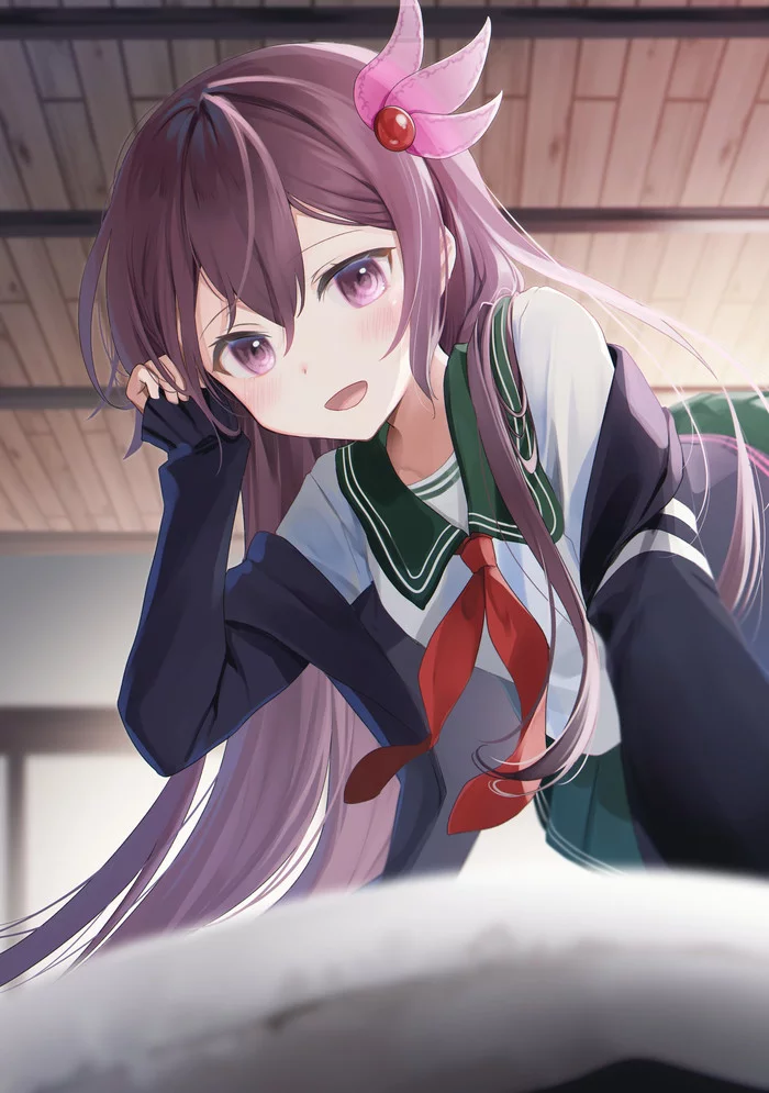 Have you already woken up? - Anime, Anime art, Kantai collection, Kisaragi, Yunamaro