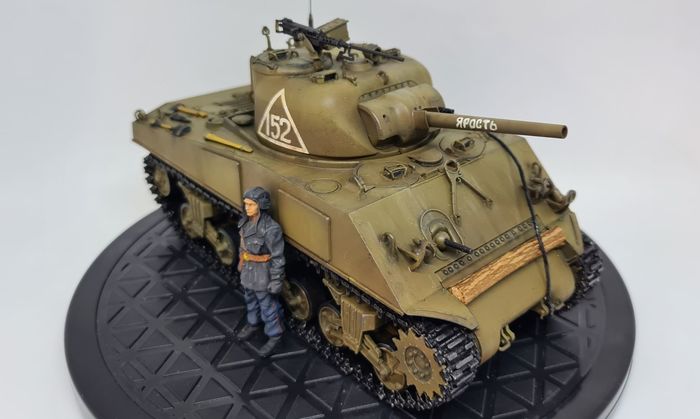 Sherman tank, if the movie Fury was made about the Russians - My, Tanks, Modeling, Stand modeling, Sherman, Rage, Tankers, With your own hands, Master Class, Video, Longpost