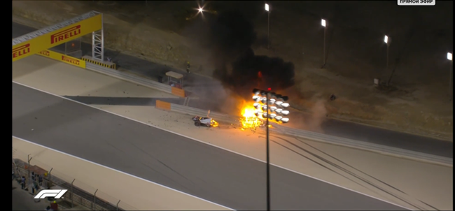 Formula 1 crash - Crash, Race, Formula 1, Bahrain Grand Prix, Romain Grosjean