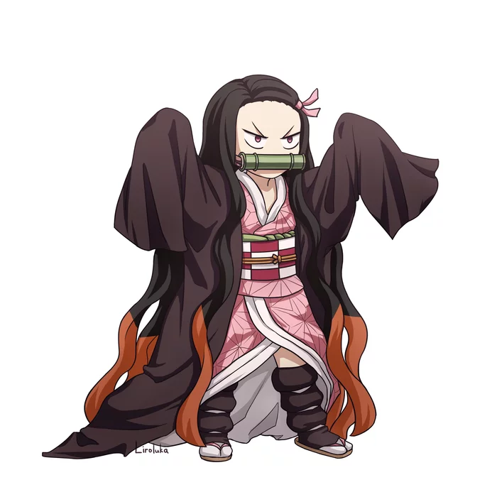 Nezuko yu - My, Drawing, Digital drawing, SAI, Anime, Anime art, Kimetsu no yaiba, Nezuko Kamado, Longpost