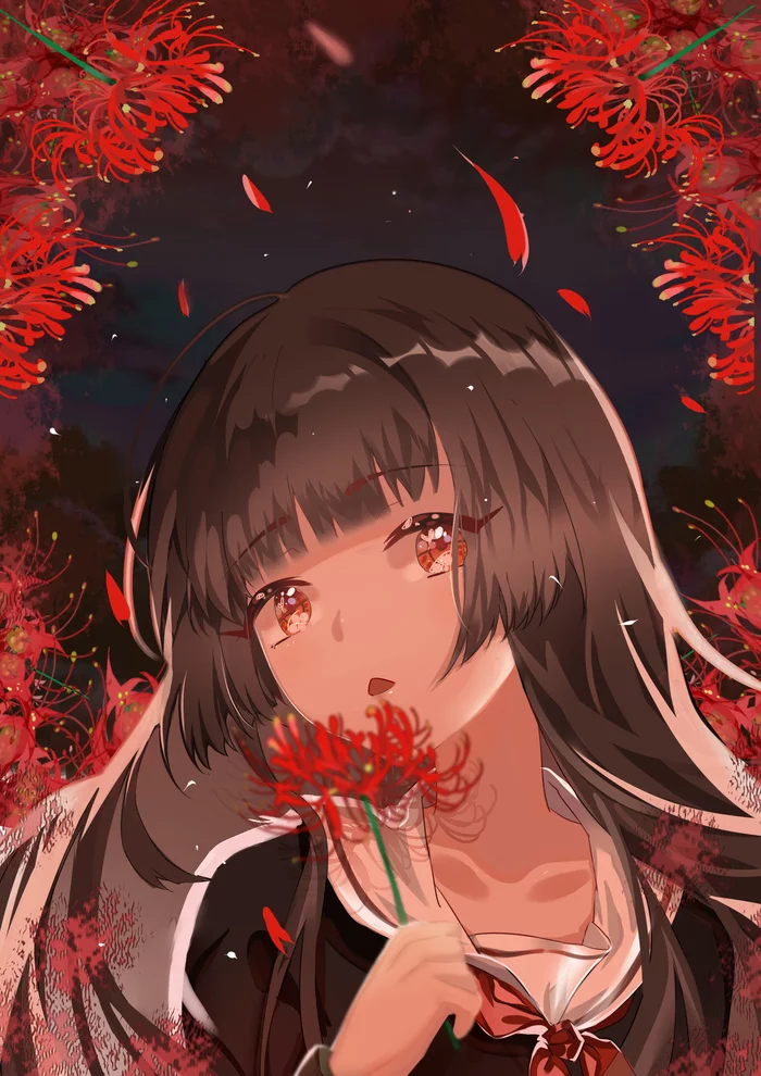 Ai - Арт, Jigoku Shoujo, Enma Ai, Anime Art, Аниме