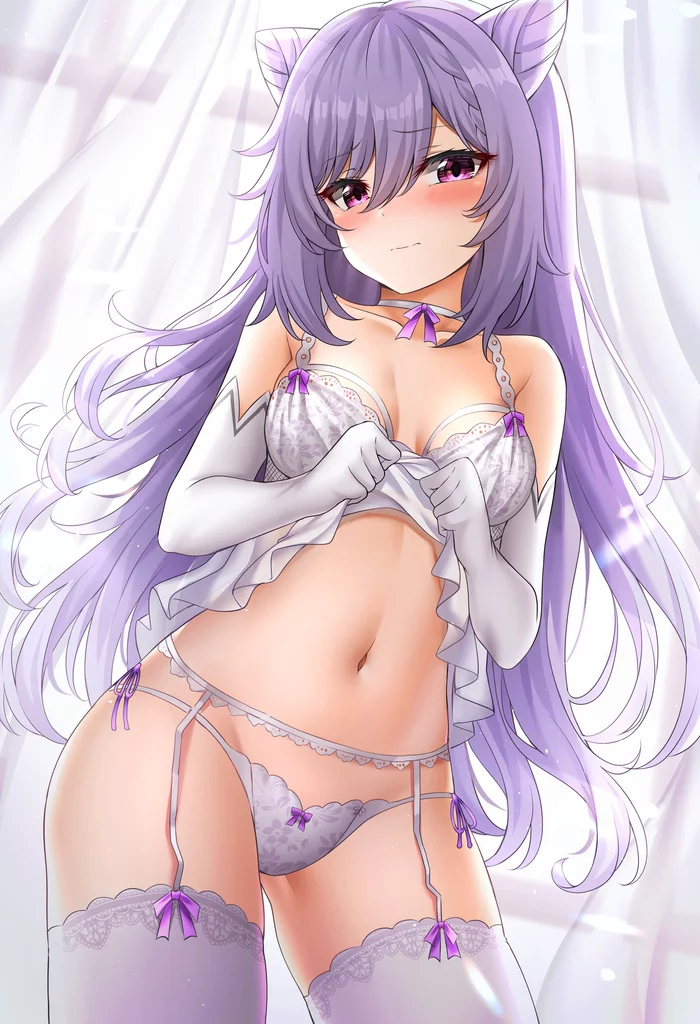 Ke Qing - NSFW, Anime art, Anime, Keqing (Genshin Impact), Genshin impact, Girls, Underwear