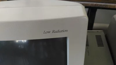 The inscription on the monitor Low Radiation - My, Scientific photo contest, Radiation