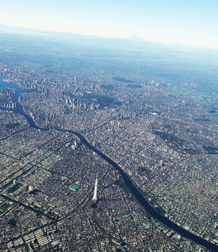 Reply to the post Tokyo from a bird's eye view - Tokyo, Japan, Fujiyama, Microsoft flight Simulator, Games, Screenshot, Reply to post