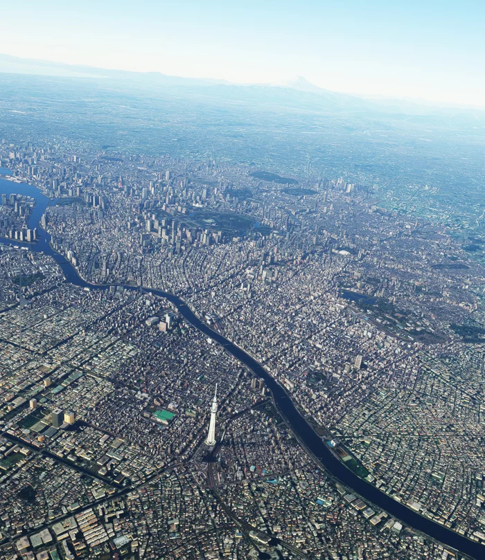 Reply to the post “Tokyo from a bird's eye view” - Tokyo, Japan, Fujiyama, Microsoft flight Simulator, Games, Screenshot, Reply to post