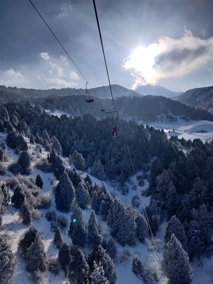 Kashka-Suu, Bishkek - My, The mountains, Fog, Ski resort, Bishkek, Landscape, The photo