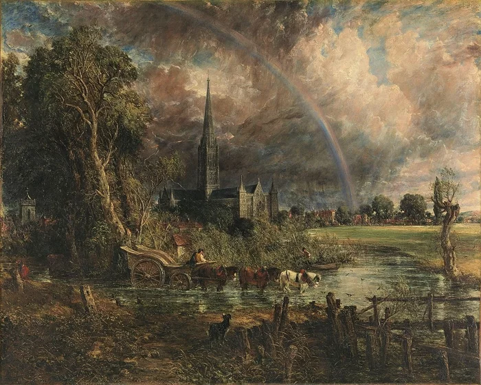 View of Salisbury Cathedral from the meadow by Constable, or how to increase investments 1000 times - My, Painting, Painting, Art, England, Salisbury, Oil painting, Landscape, beauty, , Auction, Success, Artist, Catholic, Church, Parliament, Longpost, Art history