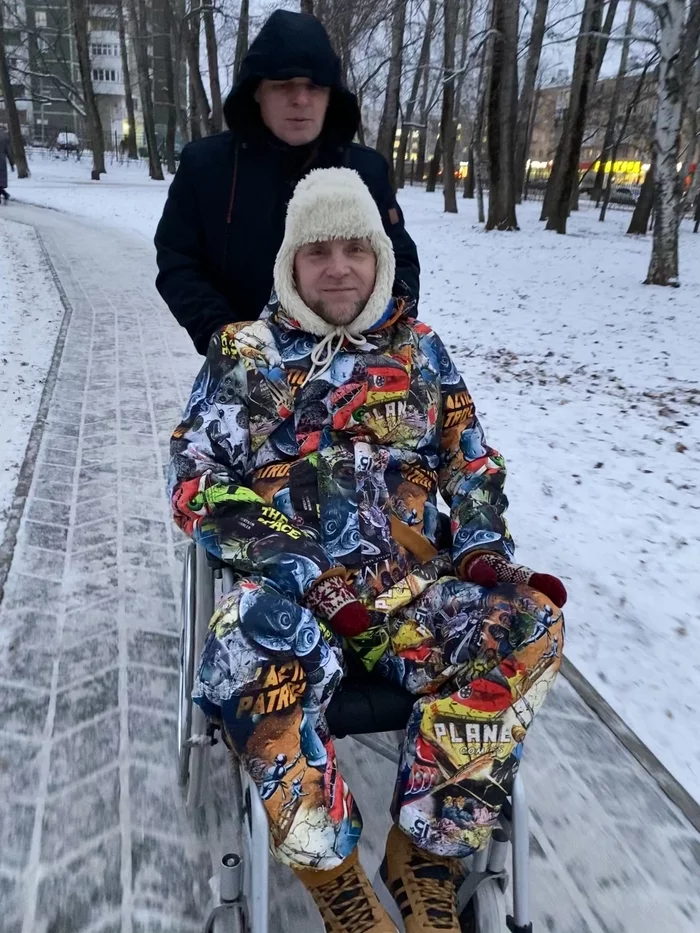On a wheelchair in the winter city - My, Winter, Disabled person, Life stories, Permian, Longpost