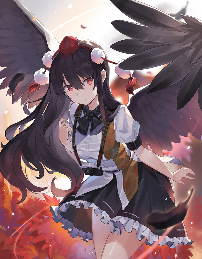 Shameimaru Aya Touhou, Shameimaru Aya, Anime Art, , Rin falcon