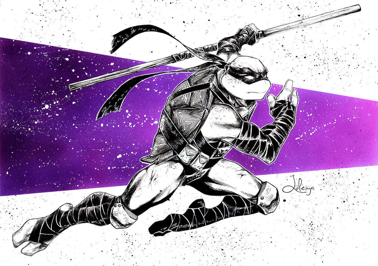 Inktober - TMNT by luleiya - Art, Luleiya, Teenage Mutant Ninja Turtles, Longpost, Inktober