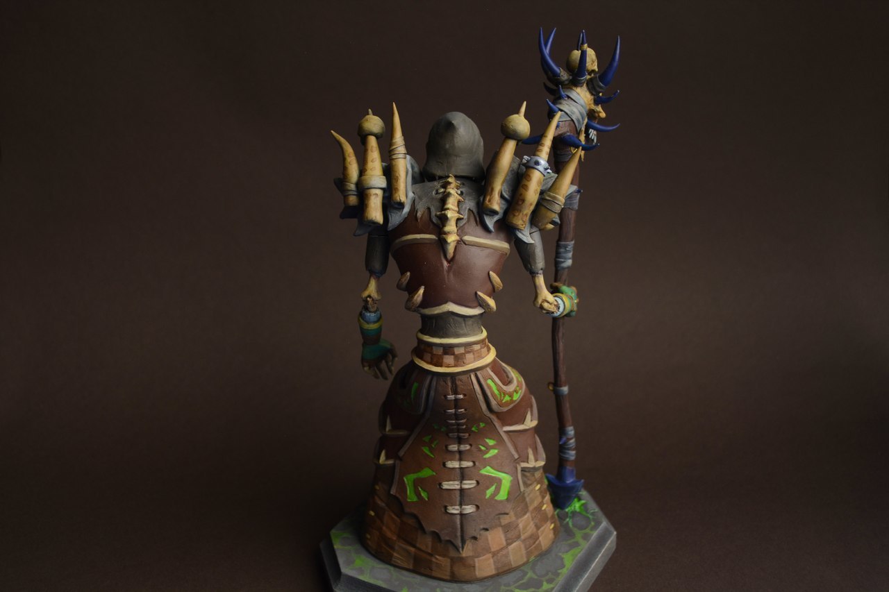 Undead Warlock (World of Warcraft) - My, Wow, Blizzard, Sculpture, Creation, Polymer clay, Polymer clay, Figurine, Undead, Longpost, Figurines