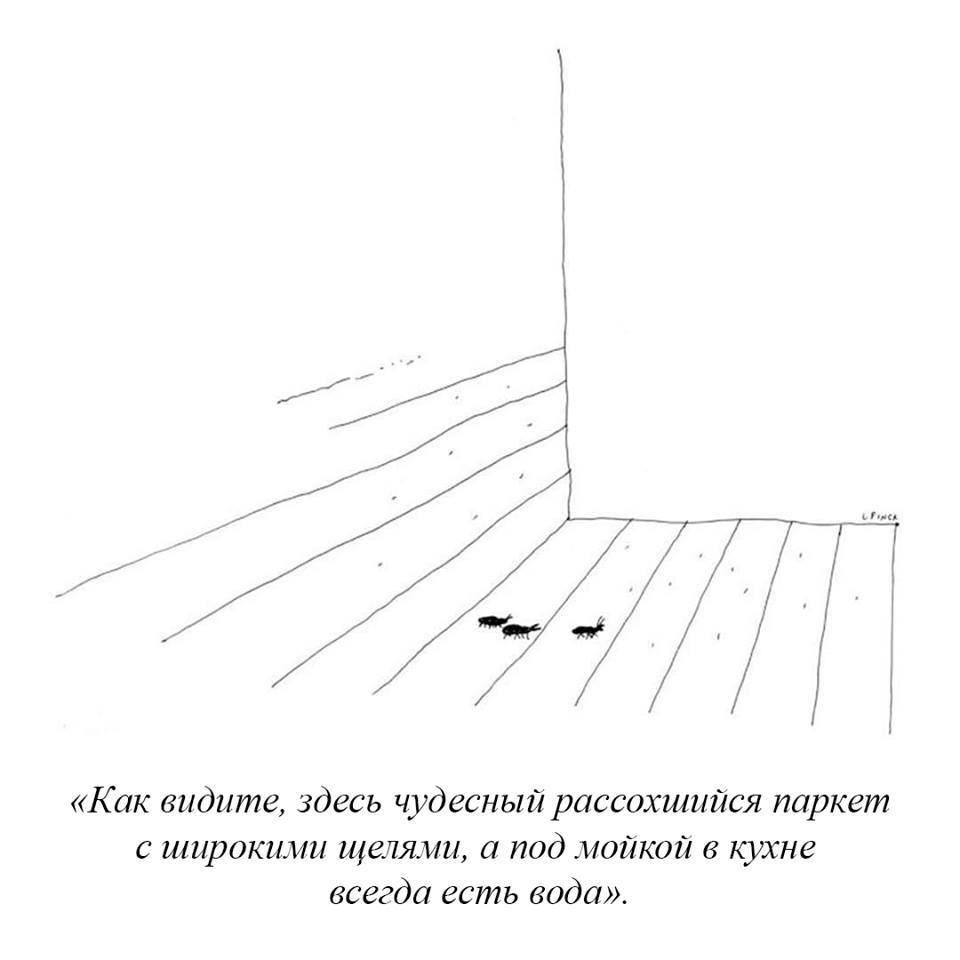 Тараканы на просмотре квартир для заселения - Комиксы, Тараканы, Квартира, The New Yorker, Журнал New Yorker