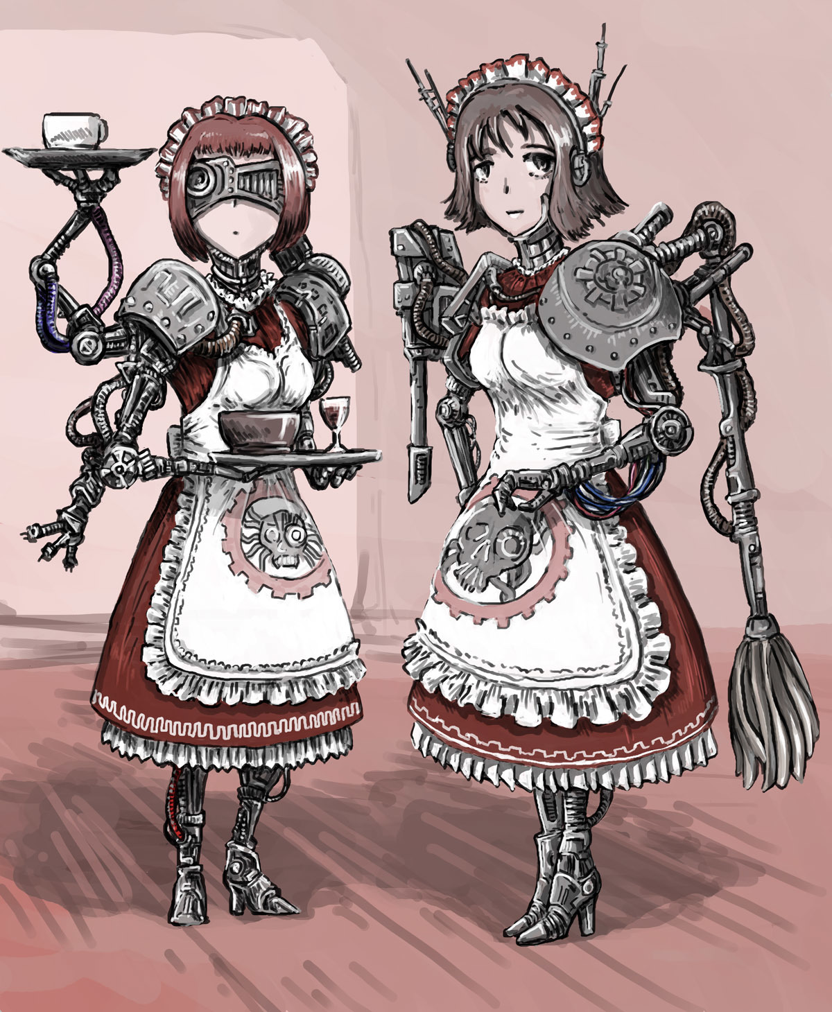 Mechanicum Maids by tomoboshi - , Warhammer 40k, Art, Adeptus Mechanicus, Longpost