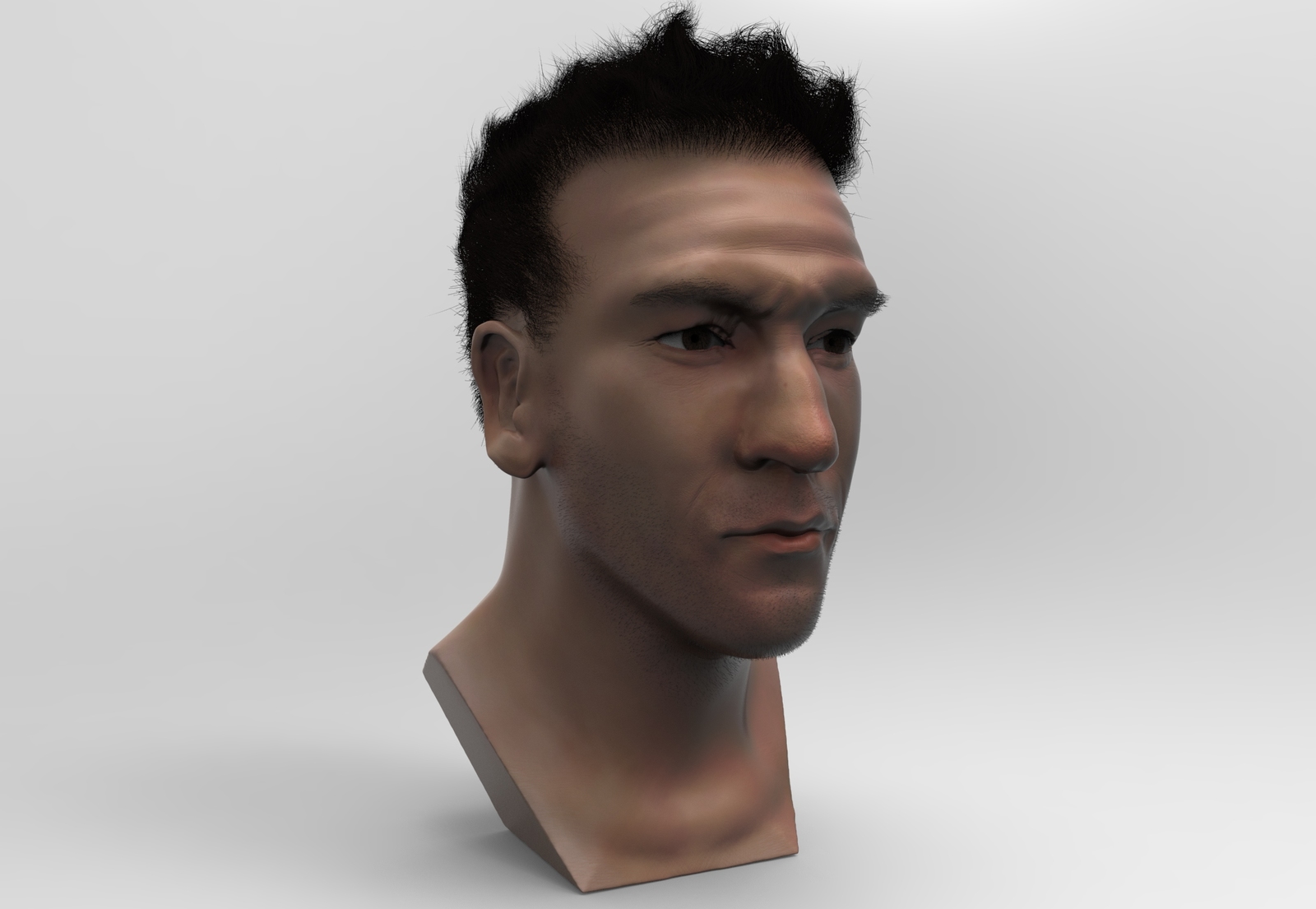 Bust of John Bernthal - My, Zbrush, 3D modeling, Art, Sculpting, Bust, Sculpture, John Bernthal, Keyshot, Longpost