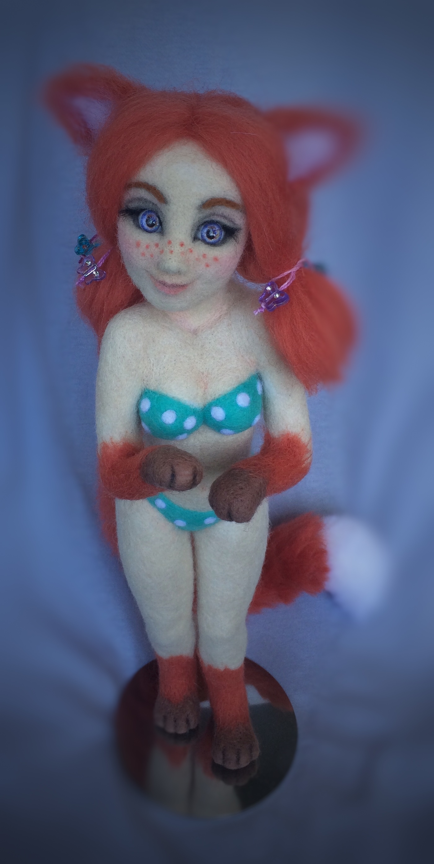 Red-haired beast (part 3, last) - My, Fox, Needlework without process, Interior toy, Author's toy, Furry, Dry felting, Longpost