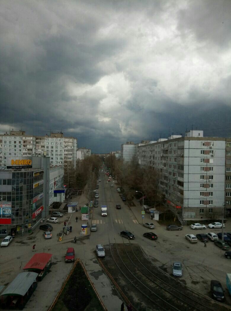 Жутко и красиво или первая гроза в Самаре. - Гроза, Небо, Фотография, Длиннопост