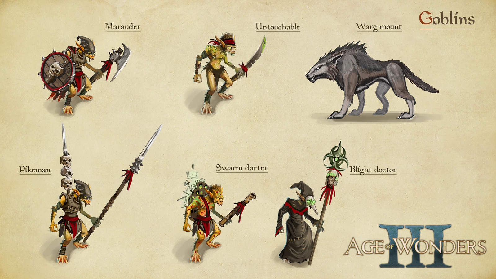 A few sketches of units from AoW 3 beta times. - Game art, Drawing, Age of Wonders 3, Longpost