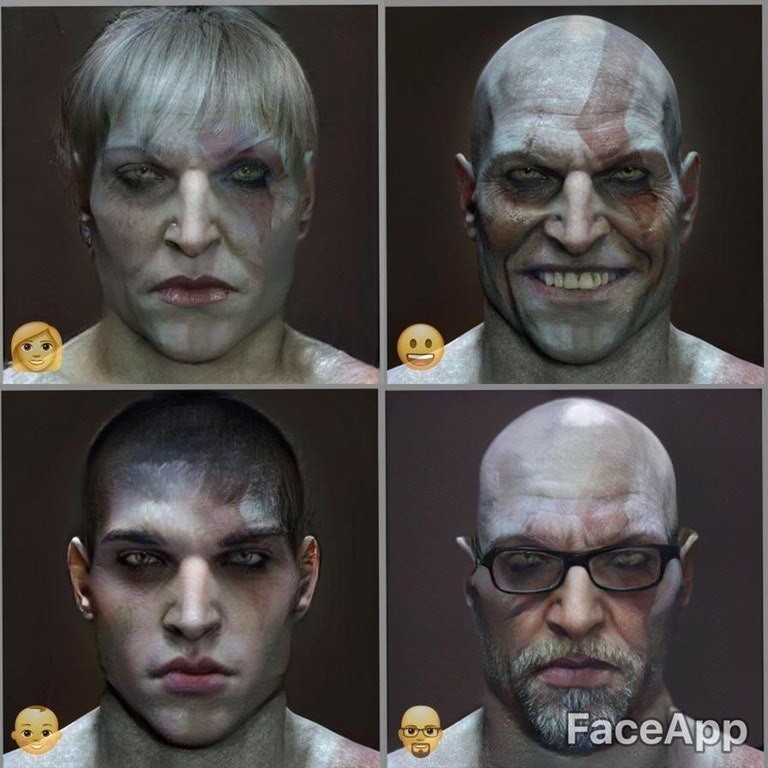 Kratos+FaceApp - God of war, Kratos, Faceapp