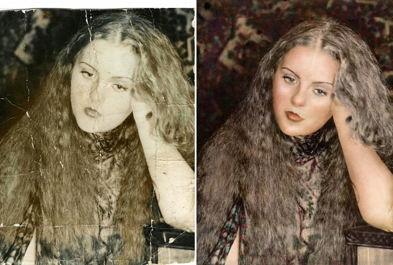 Restoration of photographs. Coloring black and white photographs. - My, Photo restoration, Colorization, , Longpost