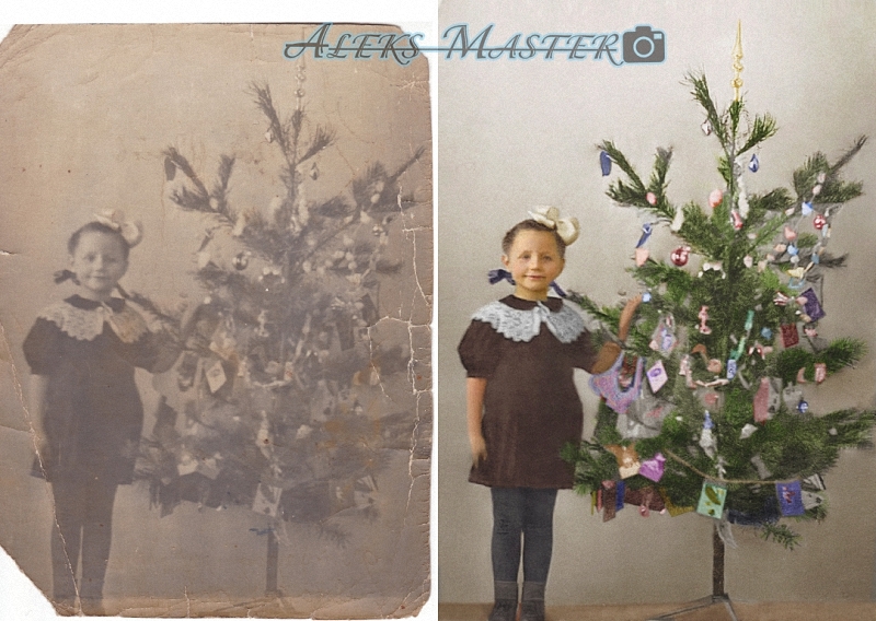 Restoration of photographs. Coloring black and white photographs. - My, Photo restoration, Colorization, , Longpost