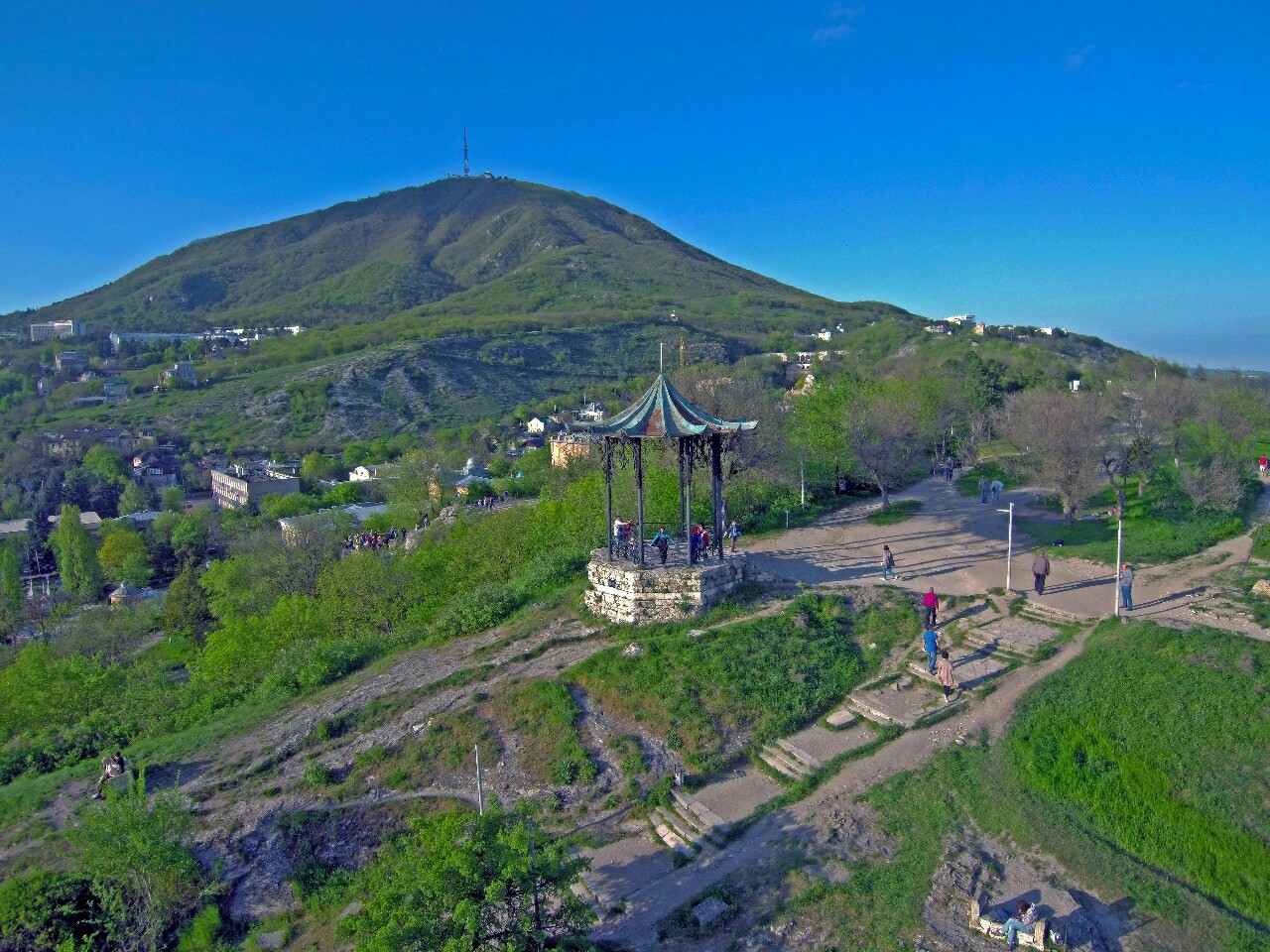 Pyatigorsk from a bird's eye view - My, Pyatigorsk, Quadcopter, Caucasian Mineral Waters, Mashuk, Aerial photography, Sevkavtv, Longpost