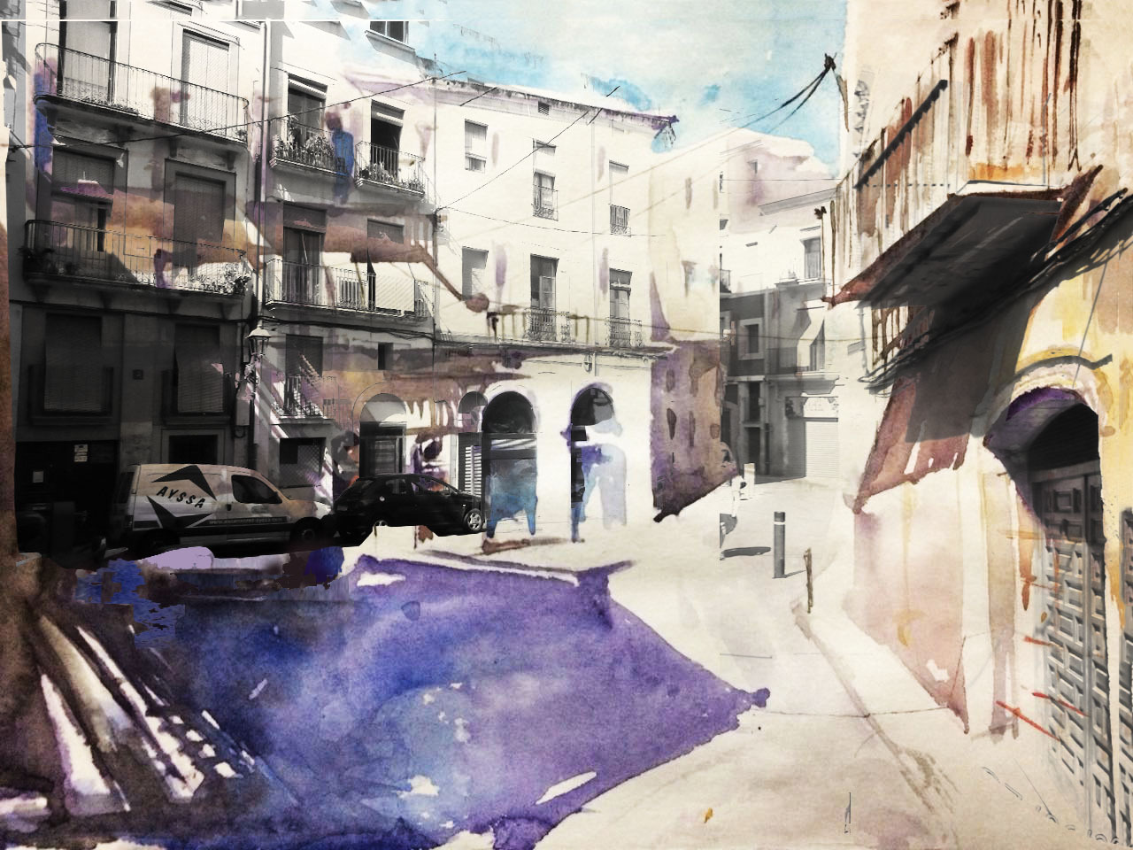 Experiment - My, Watercolor, The photo, Images, Rostov-on-Don, Tarragona, Experiment, Longpost