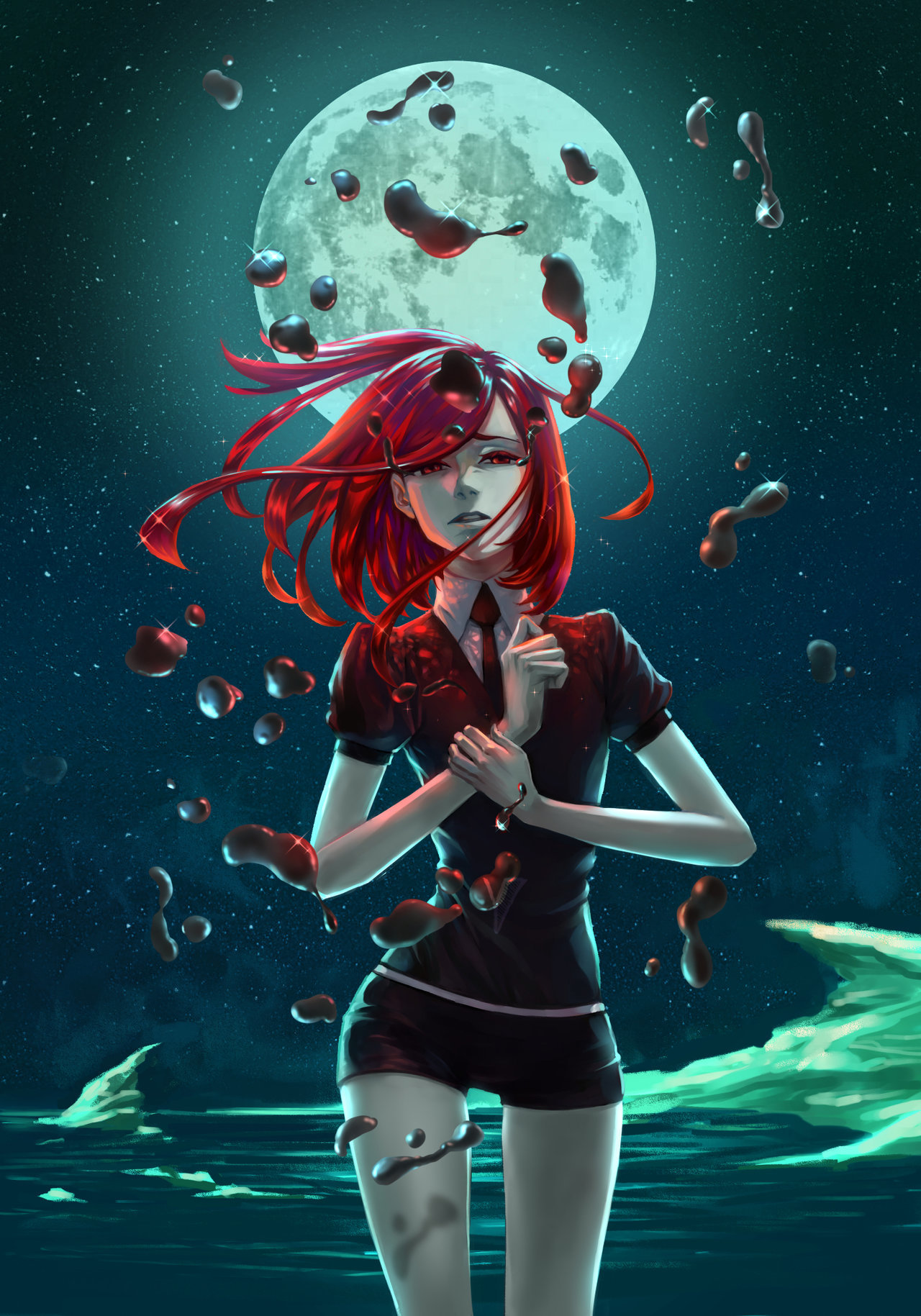 Cinnabar - Anime art, Anime, Houseki no kuni, Cinnabar, 