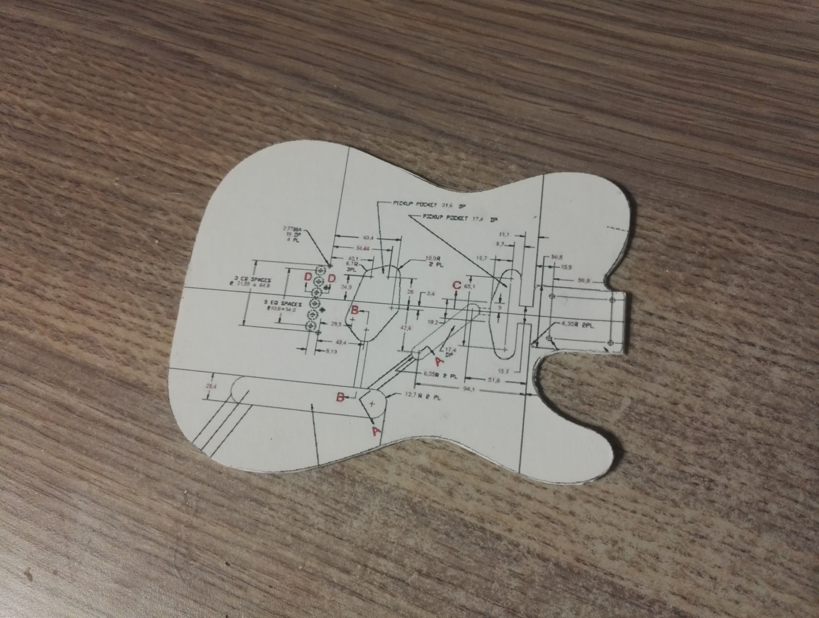 Miniature Telecaster 1:4 - My, With your own hands, Guitar, Electric guitar, Miniature, Longpost, Images, The photo, Needlework with process